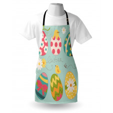 Flowers Zigzags Lines Apron