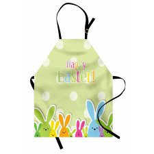 Colorful Cartoon Bunnies Apron