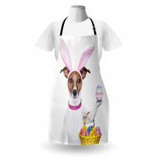 Dog as Easter Bunny Apron