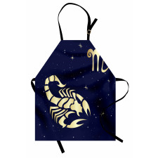 Burç Mutfak Önlüğü Yıldızlarla Astroloji ile İlgili Akrep Sembolü