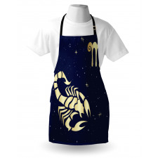 Burç Mutfak Önlüğü Yıldızlarla Astroloji ile İlgili Akrep Sembolü