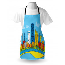 Cartoon City View Apron