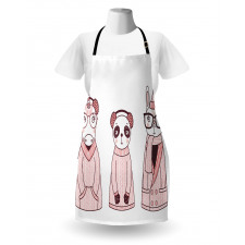 Cartoon Winter Animals Apron