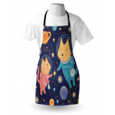 Cartoon Dog Astronaut Apron