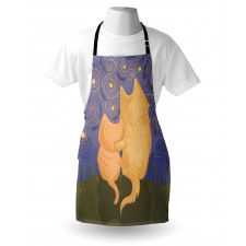 Cat and Dog on Hill Apron