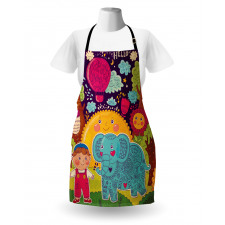 Cartoon Smiling Sun Apron