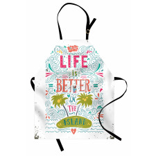 Doodle Floral Island Apron