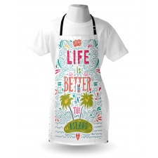 Doodle Floral Island Apron