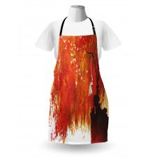 Woman in White on Swing Apron