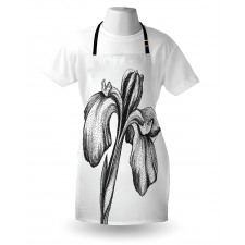 Dotwork Style Lily Bloom Apron