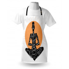 Meditating Lady Lotus Apron