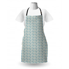 Retro Stripes Roses Apron