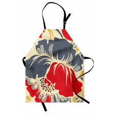 Abstract Chinese Floral Apron