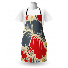 Abstract Chinese Floral Apron