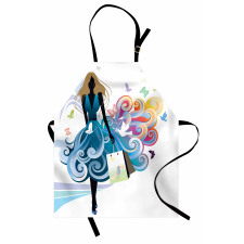 Shopping Woman Art Apron