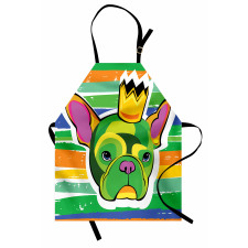 Crowned Dog Colorful Apron