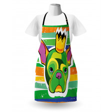 Crowned Dog Colorful Apron