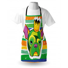 Crowned Dog Colorful Apron