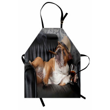 Humorous Dog Drinking Apron