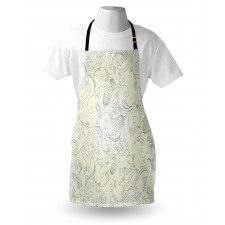 Doodle Garden Flowers Apron