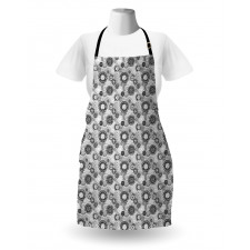 Greyscale Garden Art Apron