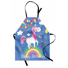 Doğum Günü  Mutfak Önlüğü Özel Gün Kutlama Yazılı Unicorn Model
