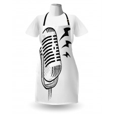 Retro Microphone Radio Apron