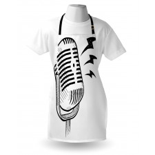 Retro Microphone Radio Apron