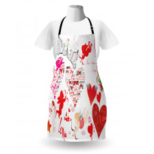 Valentines Day Cupid Birds Apron