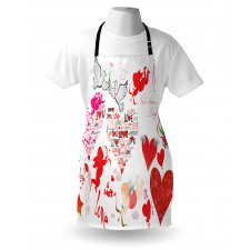 Valentines Day Cupid Birds Apron