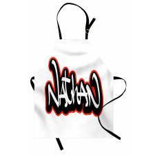 Boys Name Graffito Art Apron