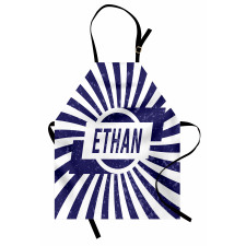 Circle Stripes Boys Name Apron