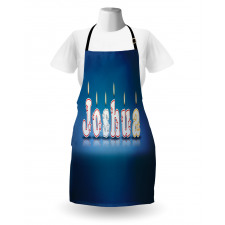 Candles Font Birthday Apron