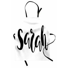 Monochrome Female Name Apron