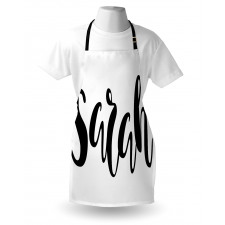 Monochrome Female Name Apron