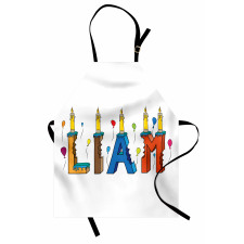 Colorful Letter Cakes Apron