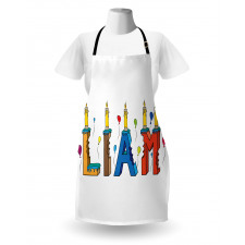 Colorful Letter Cakes Apron