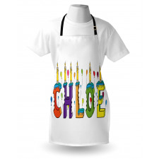 Cheerful Lettering Design Apron