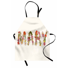 Blooming Flower Letters Apron