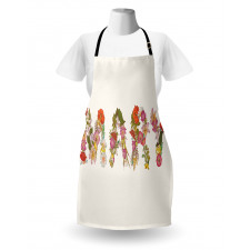 Blooming Flower Letters Apron