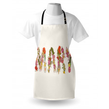 Blooming Flower Letters Apron