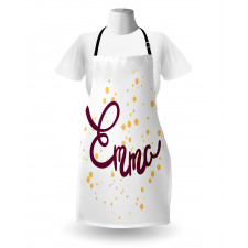 Girl Name Curved Font Apron