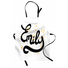 Modern Calligraphic Font Apron