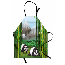 Panda Bear Trees Cartoon Apron