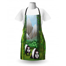 Panda Bear Trees Cartoon Apron