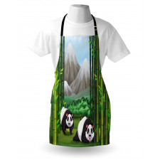 Panda Bear Trees Cartoon Apron