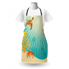 Tropical Animals Cartoon Apron