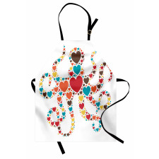 Shape with Hearts Love Apron