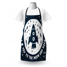 Spaceship and Love Saying Apron