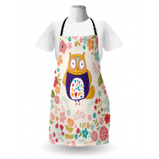 Colorful Bird and Flowers Apron